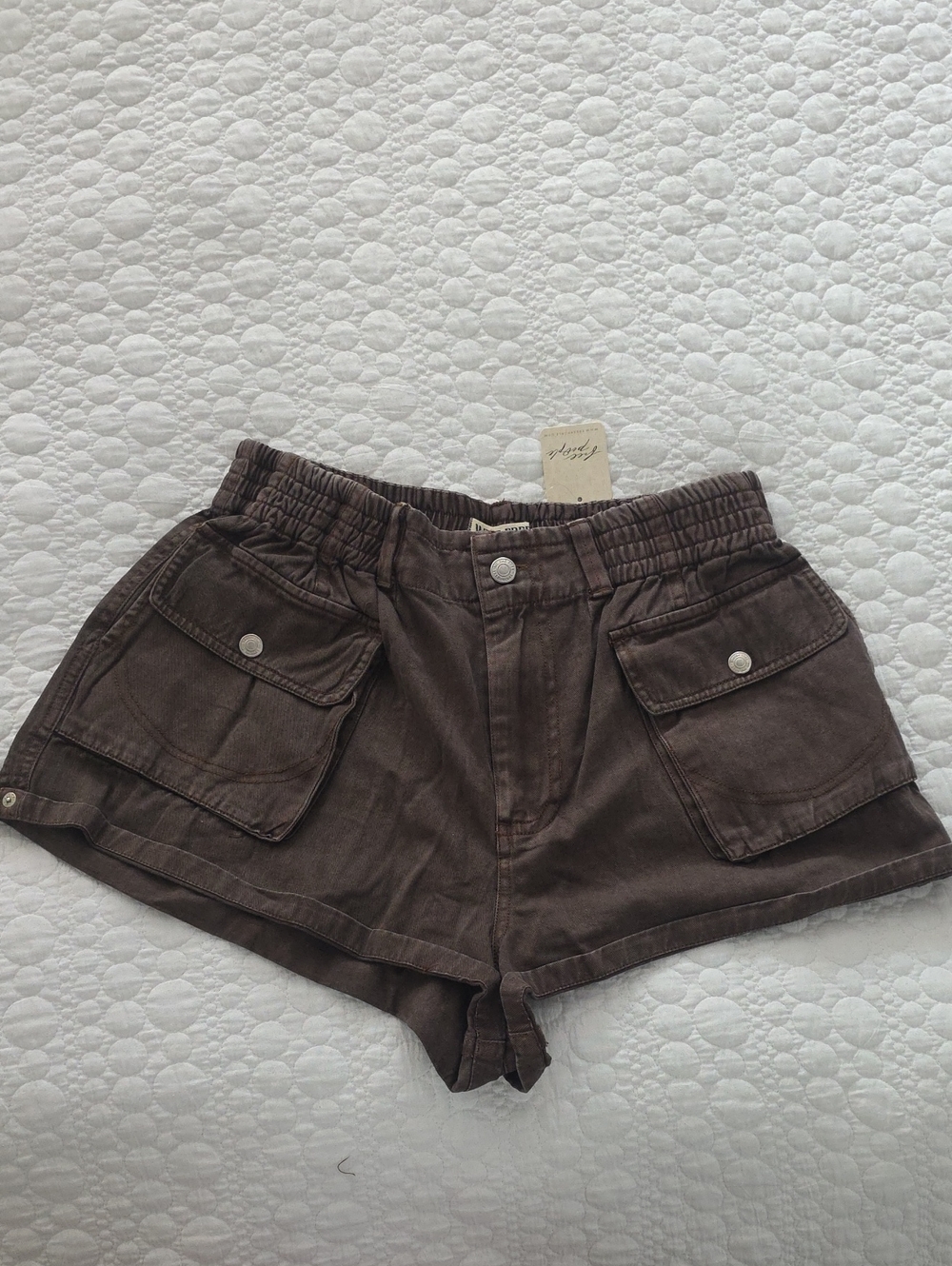 We The Free Brown Utility Cargo Shorts